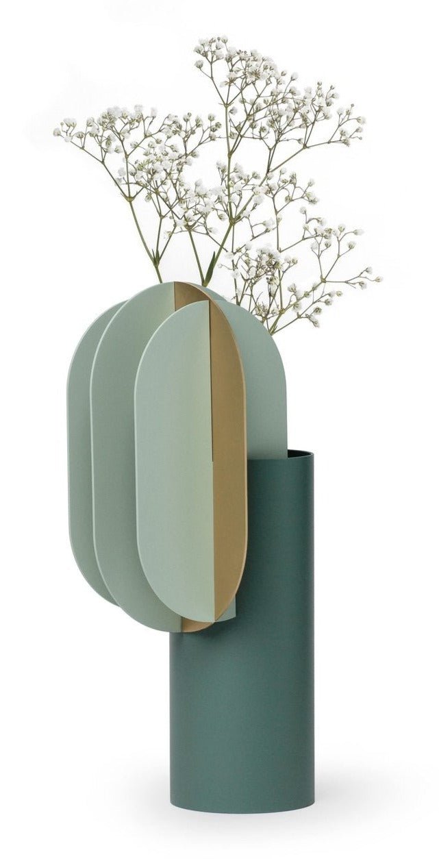 Noom Gabo Vase CS9 - Modern Ceramic Home Decor for Living Room, Bedroom & Office | Elegant Flower Vase for Fresh or Artificial Arrangements
