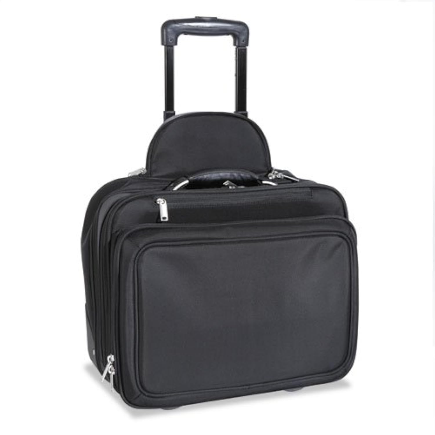 Innovera 15.6 Inch Laptop Roller Bag with Wheels - Black Rolling Computer Case for Business Travel, Office Commute & Airplane Carry-On
