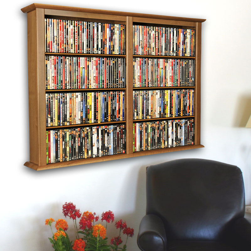 2 Wide Wall Mount Media Cabinet - Modern Floating TV Stand for Living Room, Bedroom & Home Theater - Perfect for Organizing Electronics & Entertainment Systems