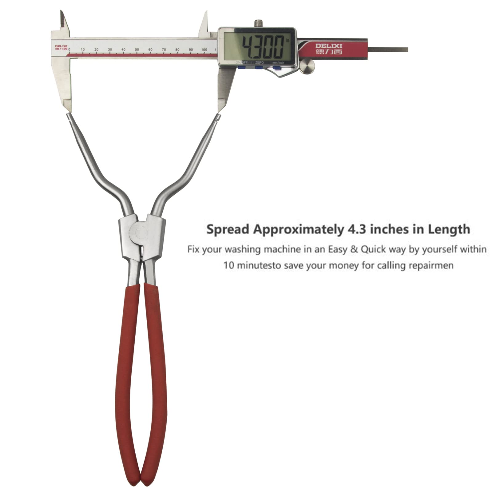 LG Front Load Washer Spring Expansion Tool - Moker Spring Removal Tool for Inner/Outer Boot Seal Retaining Ring, OEM 383EER4001A & 383EER4004A Replacement - Red | Perfect for DIY Washer Repairs & LG Front Loader Maintenance