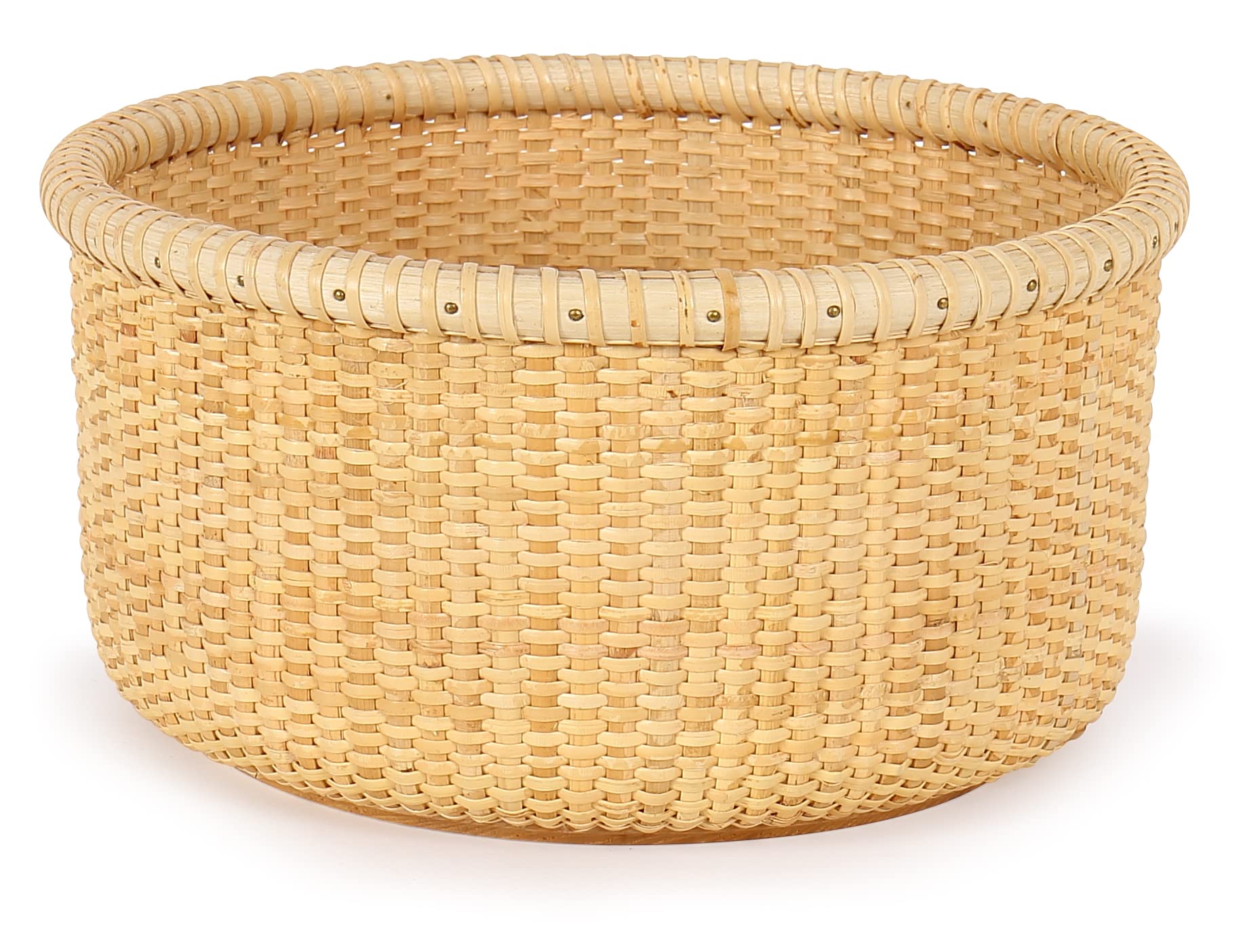 Handwoven Rattan Storage Basket - Nantucket Style Tea & Fruit Basket, Woven Desktop Organizer for Home Decor | Perfect for Kitchen, Living Room & Office Organization
