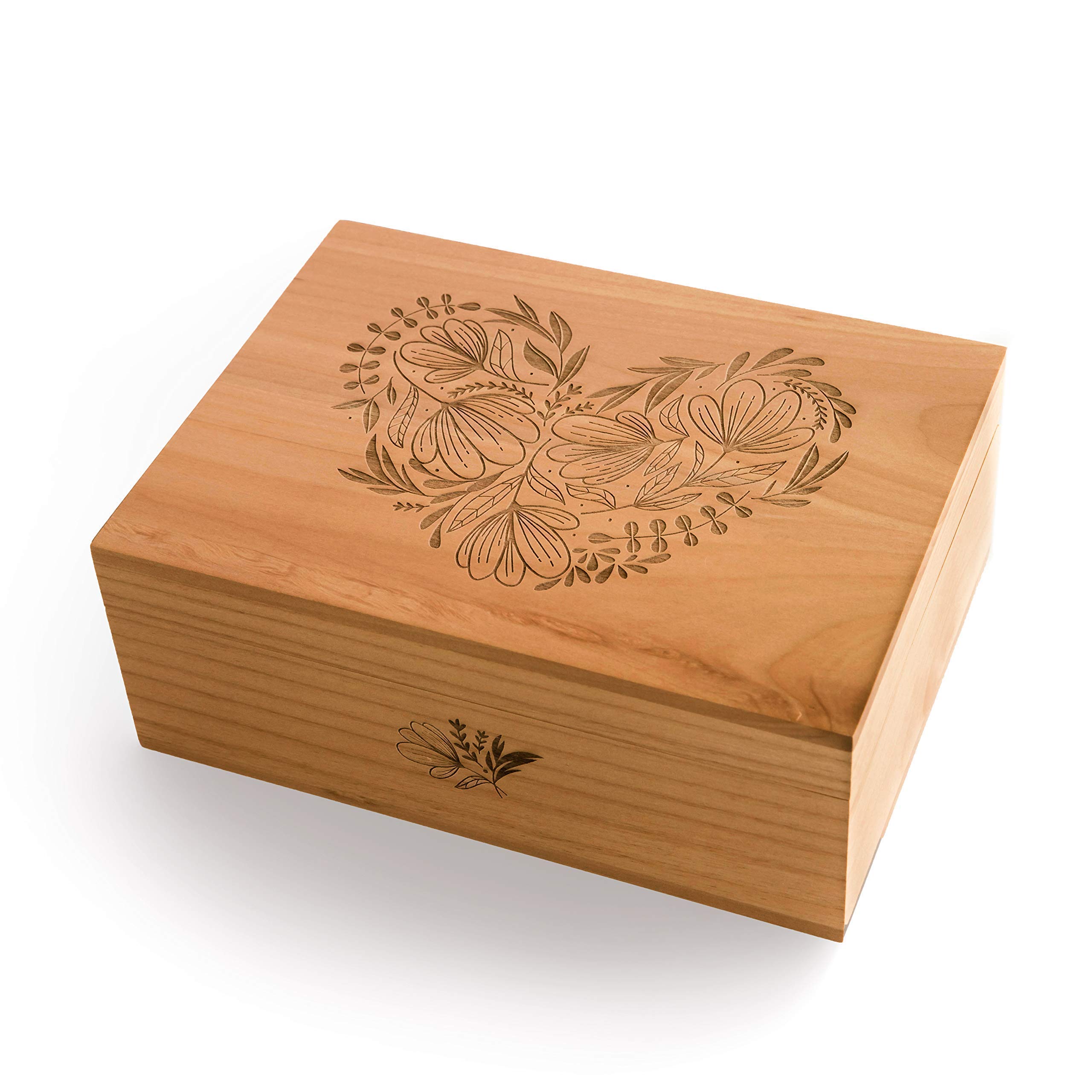 Personalized Wooden Heart Keepsake Box - Custom Engraved Gift for Anniversary, Wedding, Baby & Memory Storage | Perfect for Jewelry, Love Letters & Special Mementos