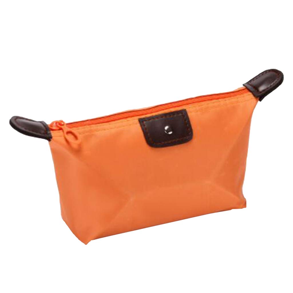 Pinakine® Waterproof Makeup Bag - Travel Cosmetic Pouch & Pencil Case for Women, Orange (70023000PNK) | Perfect for Travel, Gym, School & Daily Organization