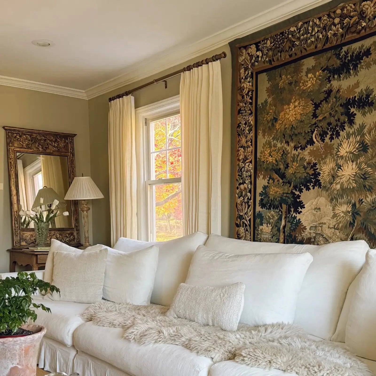 Premium Belgian Linen Curtains - Elegant Pleated Drapes for Living Room & Bedroom | Blackout Thermal Insulated Window Treatments for Home Decor