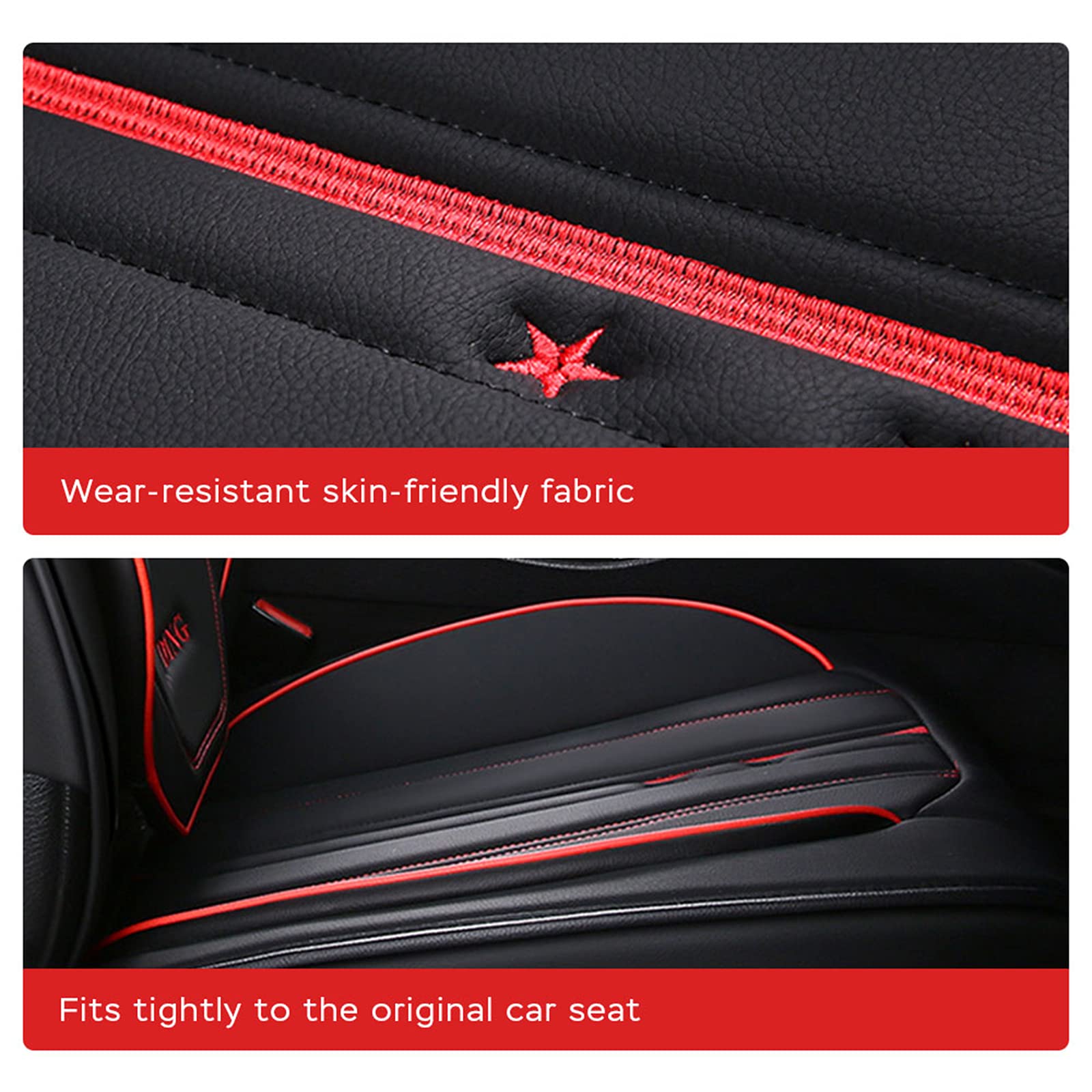 Universal Car Seat Covers Full Set for Honda Civic 2004-2021 Models - 5-Seat All-Weather Waterproof Vehicle Cushion Protectors (Black) - Perfect for Daily Commuting, Road Trips and Family Travel