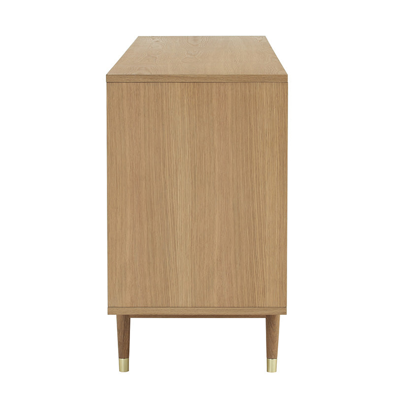 HOUSTON 200cm Sideboard Buffet Cabinet - Solid Oak & Grey Finish - Perfect for Dining Room Storage & Living Room Organization