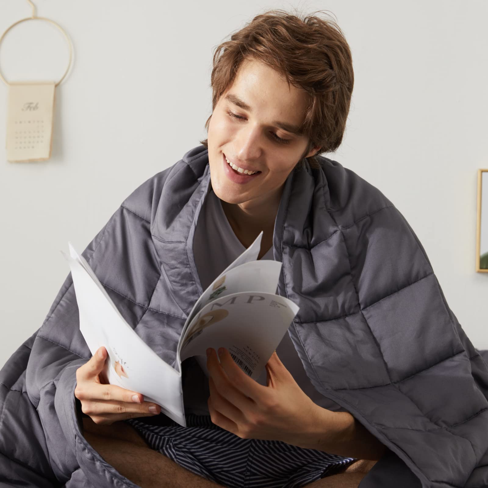 ZonLi 25lbs Weighted Blanket for Adults - Queen Size 60