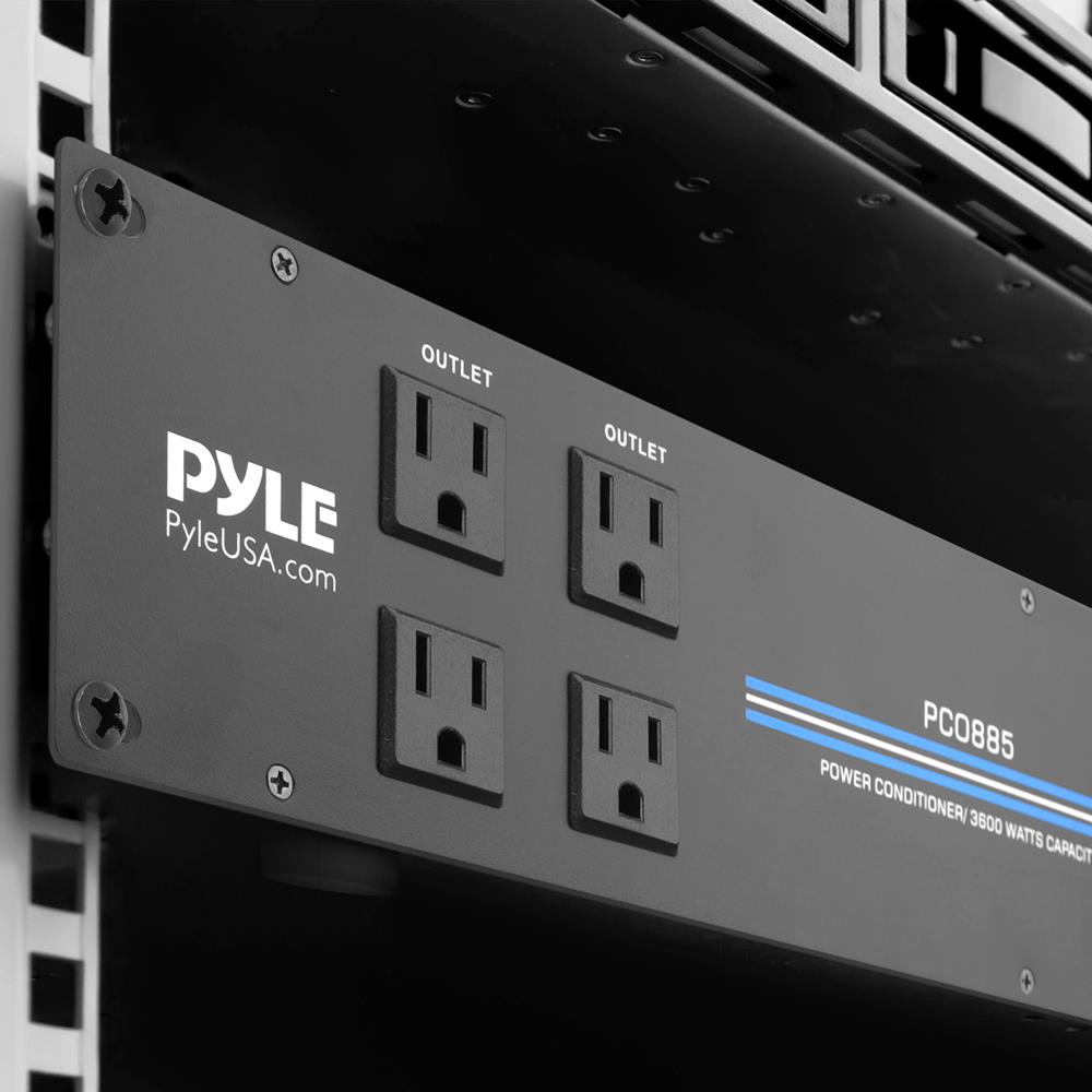 18 Outlet Rack Mount Power Conditioner with Surge Protection - Professional Audio/Video Equipment Power Strip for Studio, Home Theater & Server Rack Use