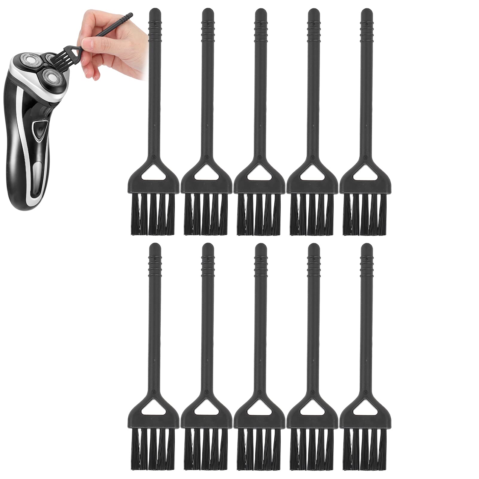 10 PCS Electric Shaver Cleaning Brushes - Double Sided Nylon Hair Clipper Brush for Shaver, Garlic Masher & Keyboard Cleaning | Perfect for Home, Salon & Office Maintenance