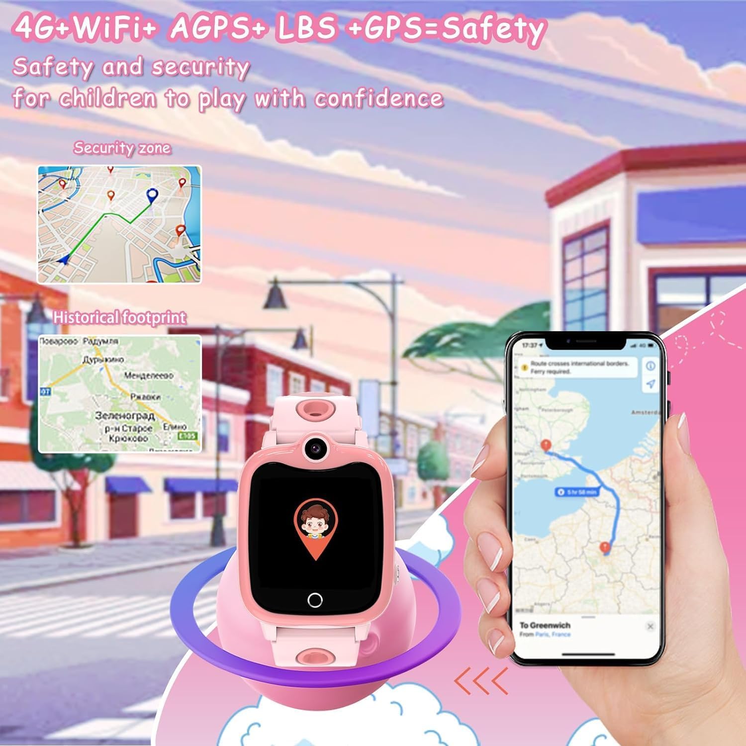 Ruopoem Kids Smart Watch - Birthday Toy Gifts for Girls & Boys Ages 3-8 - Waterproof Digital Watch with Games & Alarm Clock - Perfect for School, Playtime & Outdoor Activities
