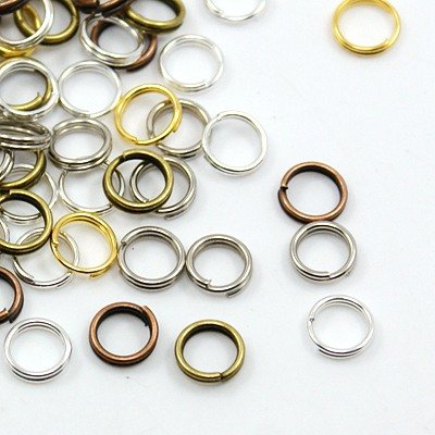 PEPPERLONELY 6000-Piece Mixed Color Iron Split Rings for DIY Crafts, Keychains, Jewelry Making - Durable Metal Key Rings for Home, Office & School Projects
