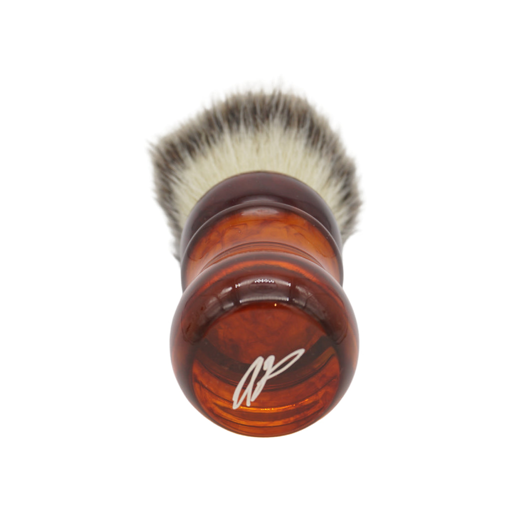 25mm Mühle STF XLarge Dense++ Shaving Brush with AP Shave Co. Amber Smoke Handle - Premium Wet Shaving Tool for Men's Grooming & Beard Care