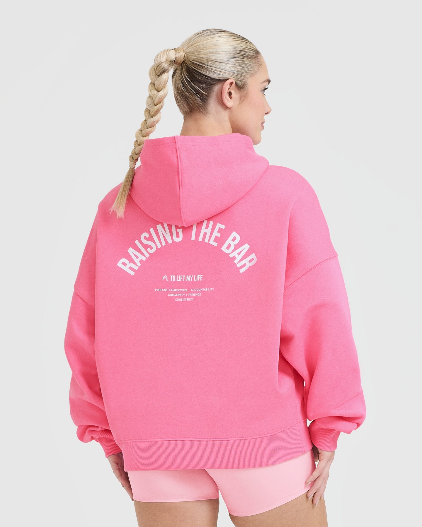 Unisex Oversized Graphic Hoodie - Peony Pink | Soft & Comfortable Pullover for Men & Women | Perfect for Casual Wear, Street Style & Loungewear