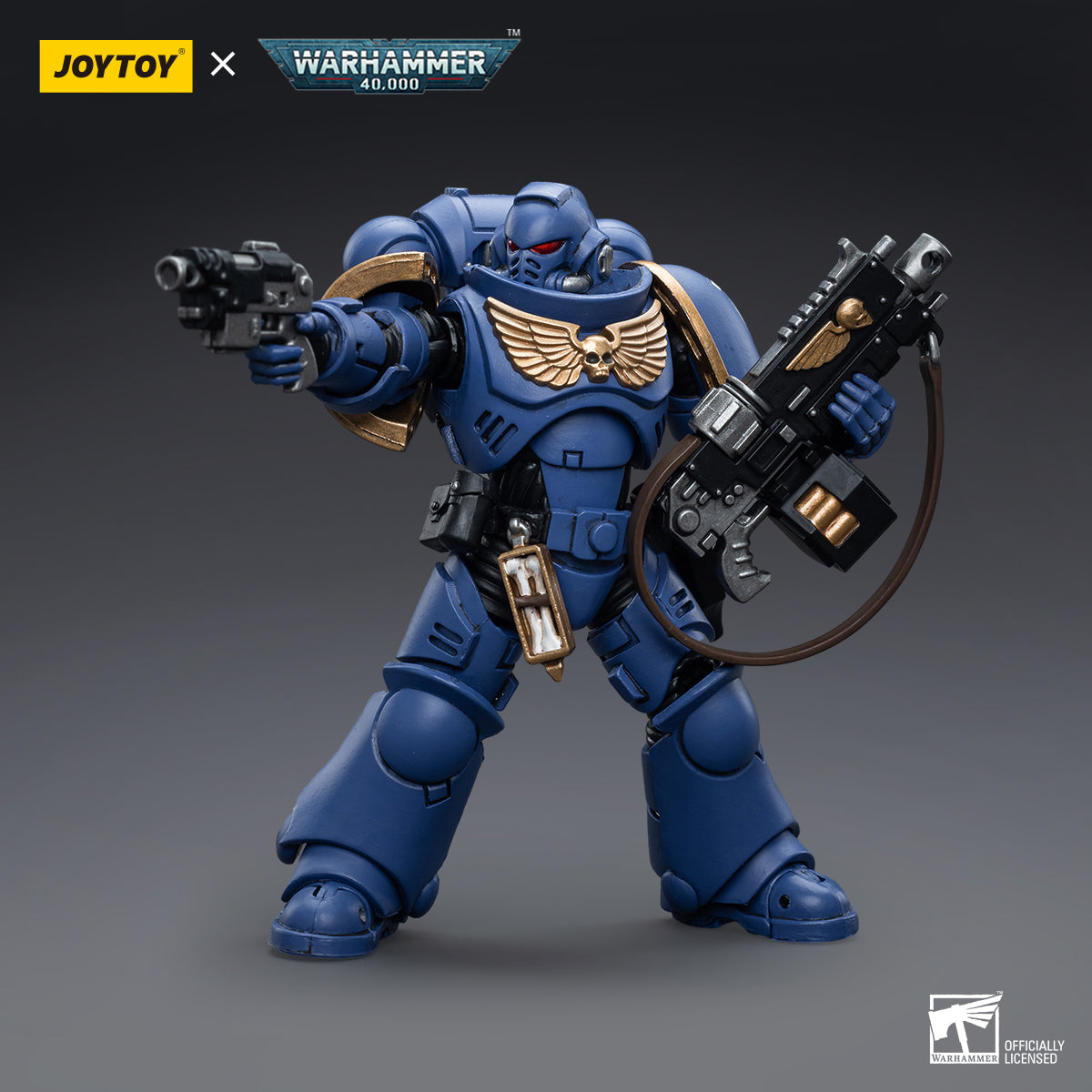 JOYTOY 1/18 Scale Warhammer 40K Intercessors Action Figure Set (4pcs) - Highly Detailed Collectible Miniatures for Tabletop Gaming & Display - Perfect for Warhammer Fans and Sci-Fi Collectors