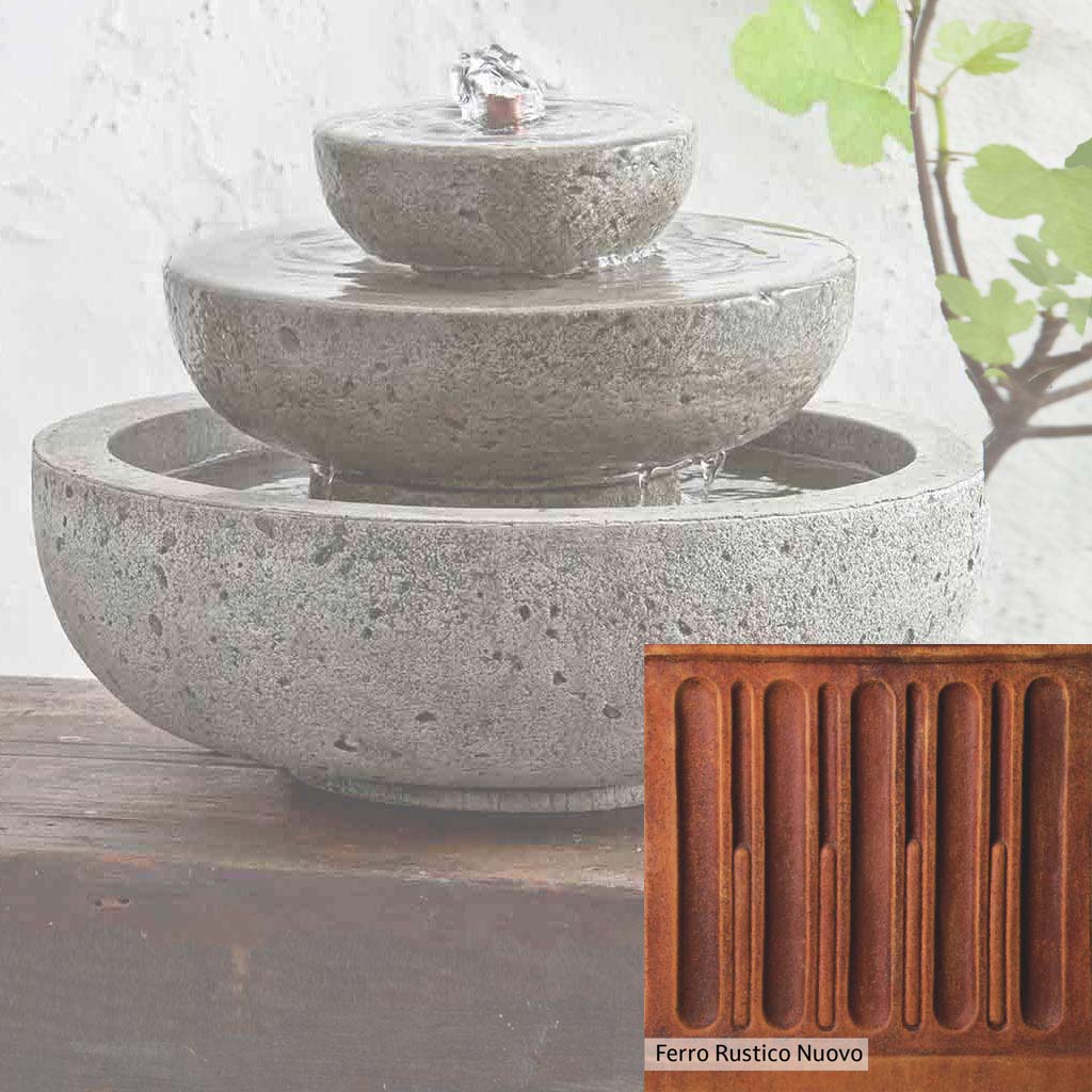 Campania International M Series Platia Outdoor Water Fountain - Elegant Garden Decor for Patio, Yard, and Landscape Design