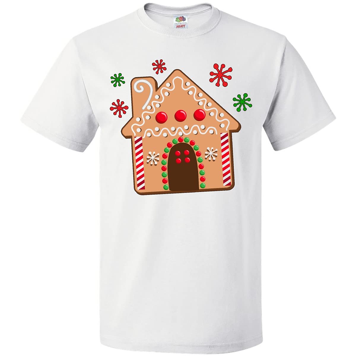 Buy Inktastic Gingerbread House Cookie with Snowflakes Christmas T-Shirt | Funny Holiday Graphic Tee for Women & Men | Perfect for Xmas Parties & Winter Gatherings