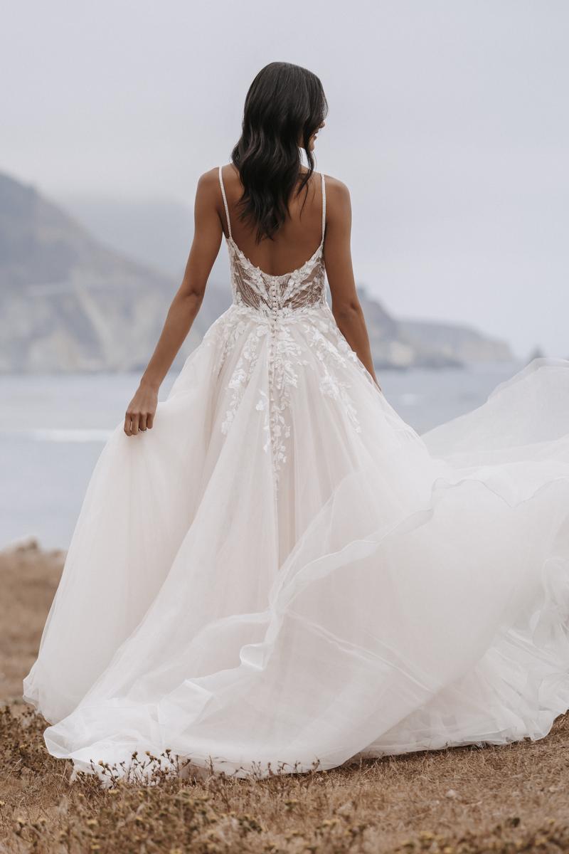 Allure Bridals Romance Dress 3503 - Elegant A-Line Wedding Gown with Lace Appliques | Perfect for Bridal Ceremonies, Vow Renewals & Formal Events