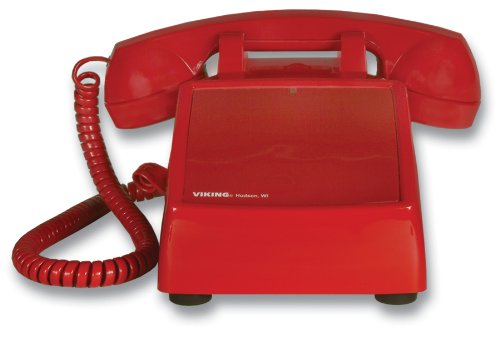 Viking Hotline Desk Phone - Red Office Telephone with Easy Installation | Viking Accessories & Electronics for Business Communication