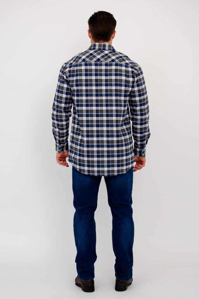Men's Casual Cotton Plaid Shirt in Citrus Print - Breathable Button Down Shirt for Work, Office & Outdoor Activities