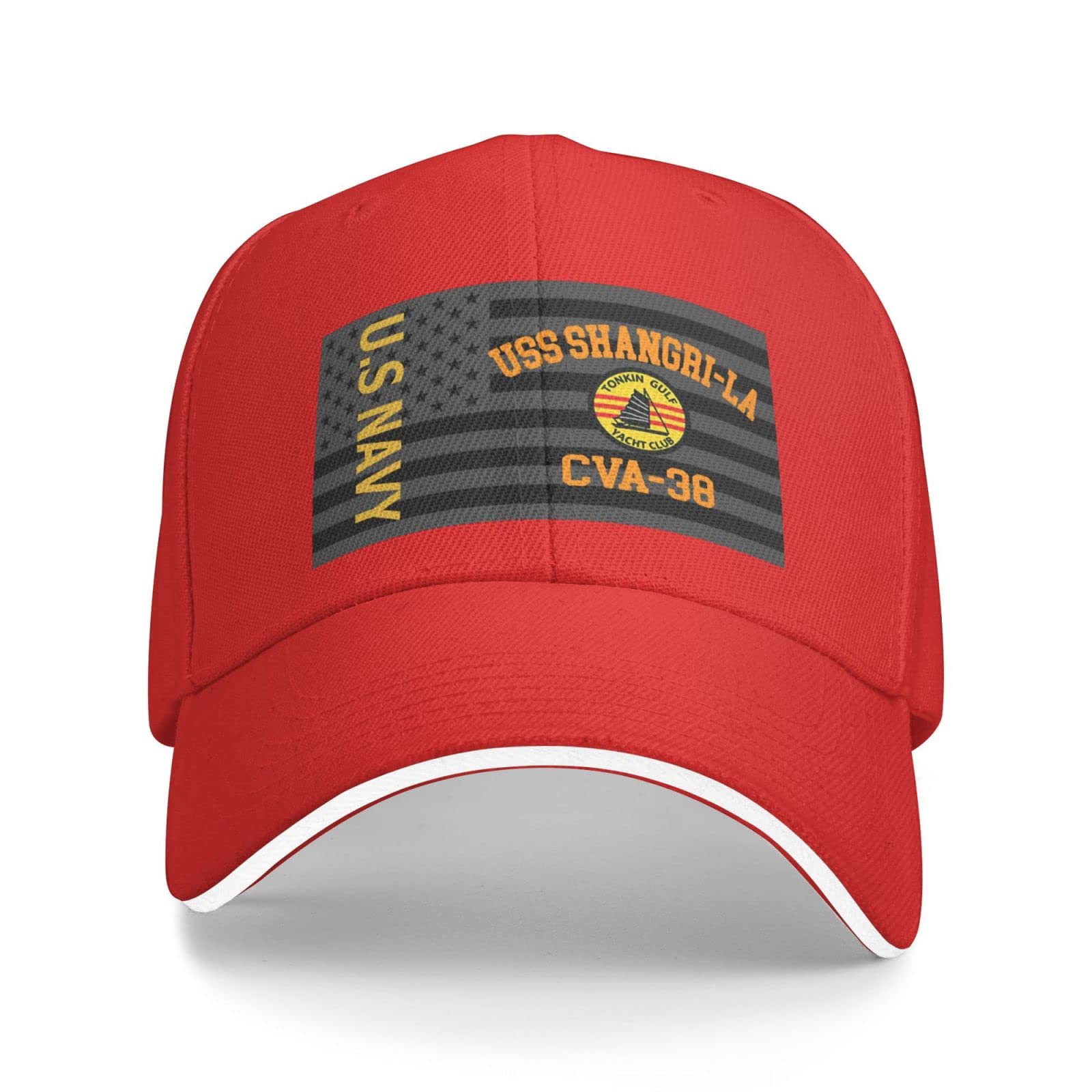USS Shangri-La CVA-38 Vintage Navy Baseball Cap - Unisex Adjustable Dad Hat for Military History Fans & Collectors | Perfect for Veterans Day, Air Shows & Patriotic Events
