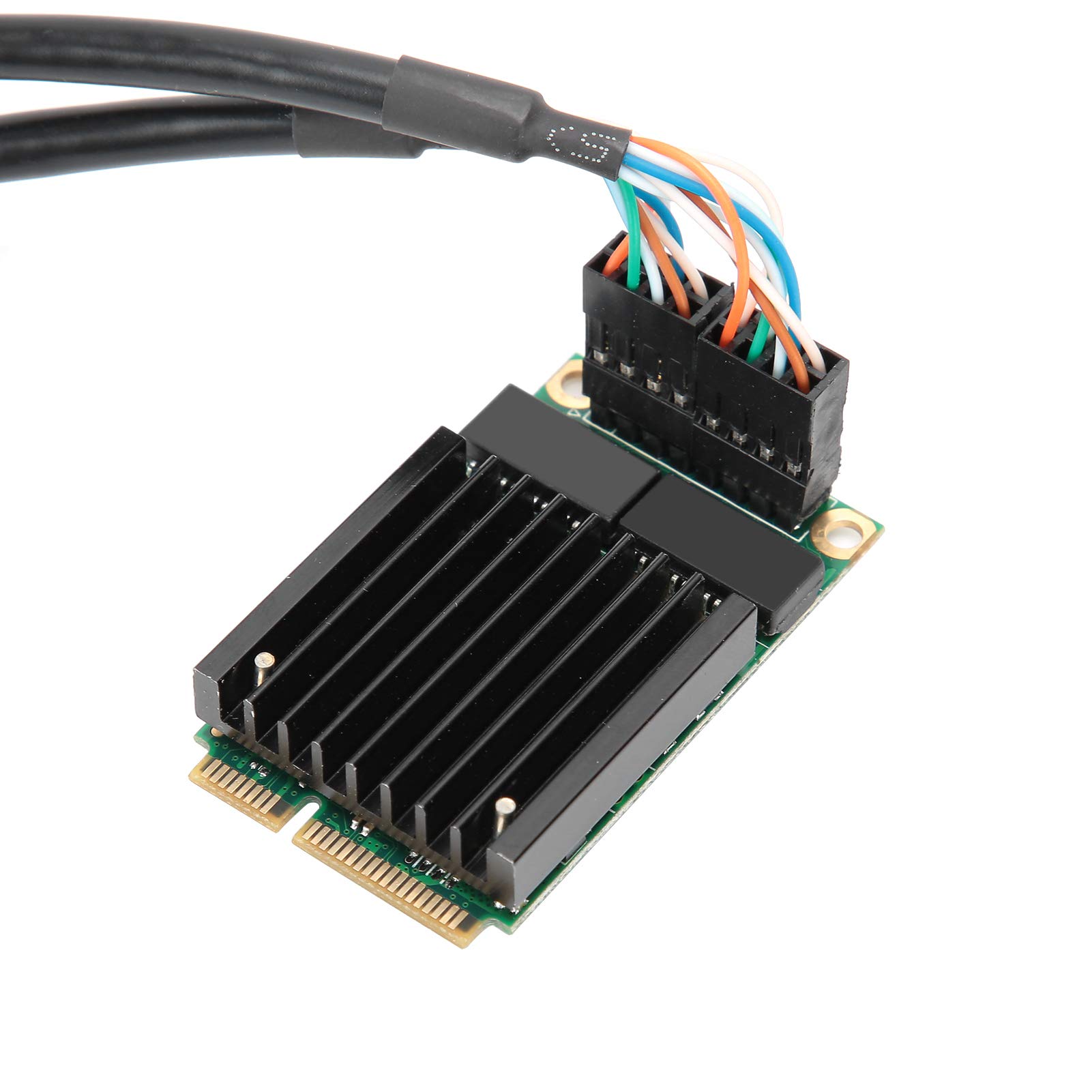 Mini PCIe Gigabit Ethernet Network Card - Dual RJ45 Port, 10/100/1000Mbps, Intel 82583V Chipset Compatible with Linux - Ideal for Industrial PCs, Servers & Embedded Systems