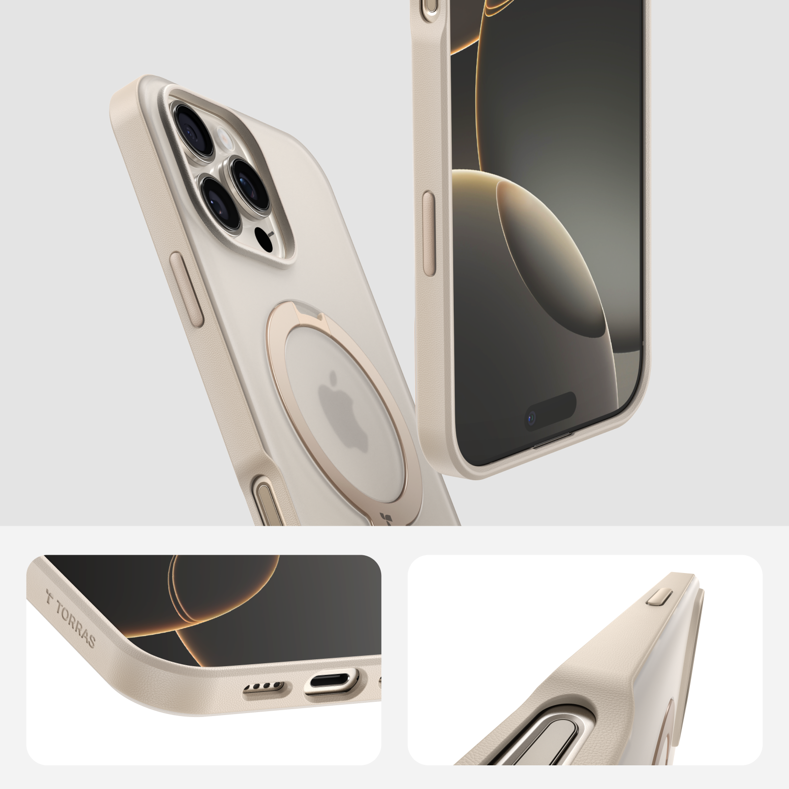 Ostand Q3 Rotating Phone Stand Holder for iPhone 14 Pro - 360° Adjustable Desktop Mount for Video Calls, Gaming & Hands-Free Viewing