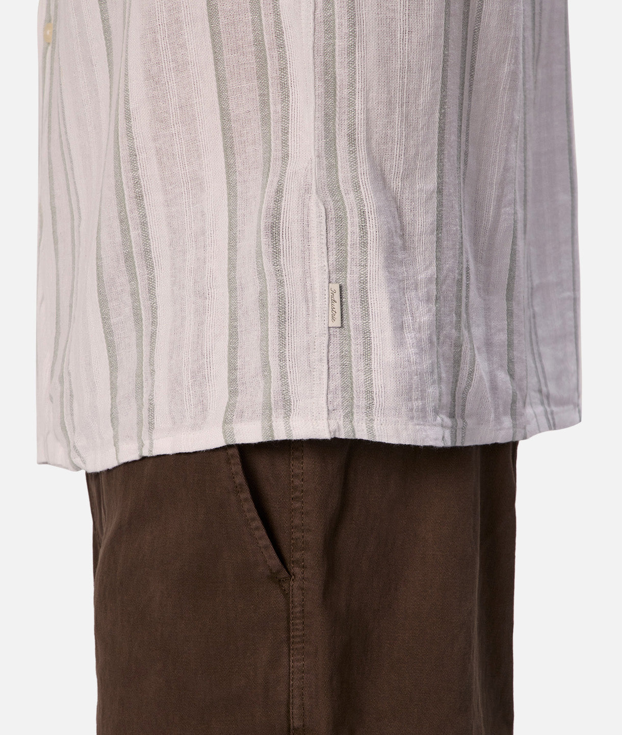 The Castino Short Sleeve Linen Shirt for Men - Breathable Off White & Sage Green Casual Button Down Shirt - Perfect for Summer Beach, Vacation & Outdoor Activities