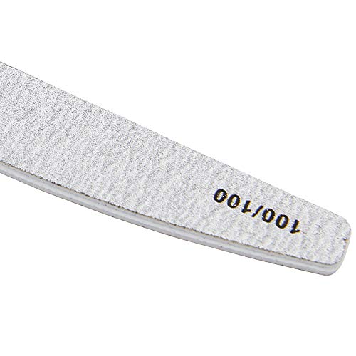 Kumi Professional Zebra Duo Nail File 100/100 Grit - 2 Pack for Natural & Acrylic Nails - Perfect for Shaping, Smoothing & Length Reduction - Salon & Home Manicure Essential