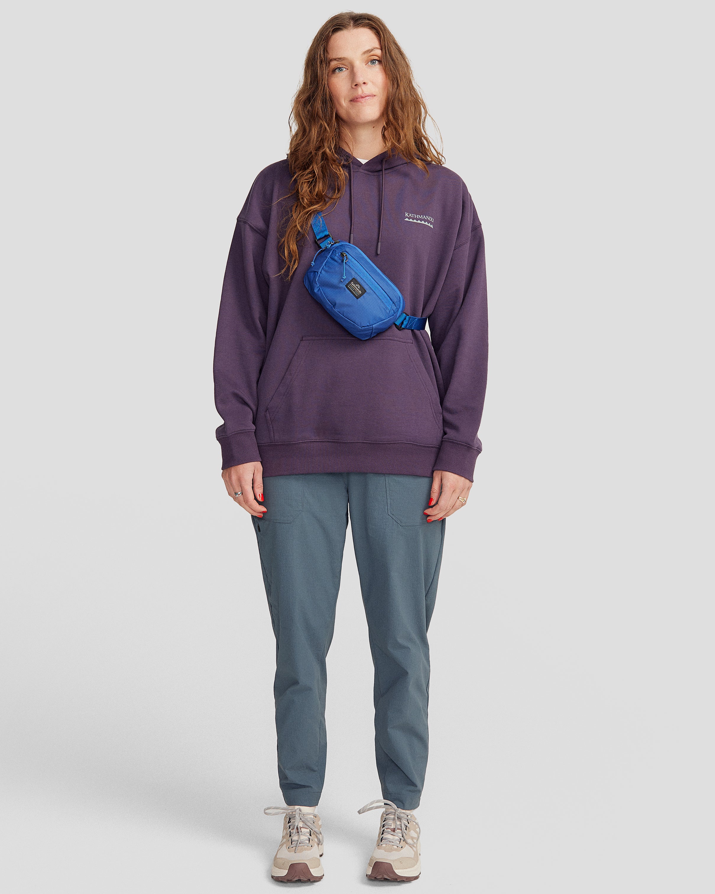 Heritage Logo Women's Slouchy Brushed Fleece Hoodie - Cozy Pullover Sweatshirt for Casual Wear & Lounge Outfits