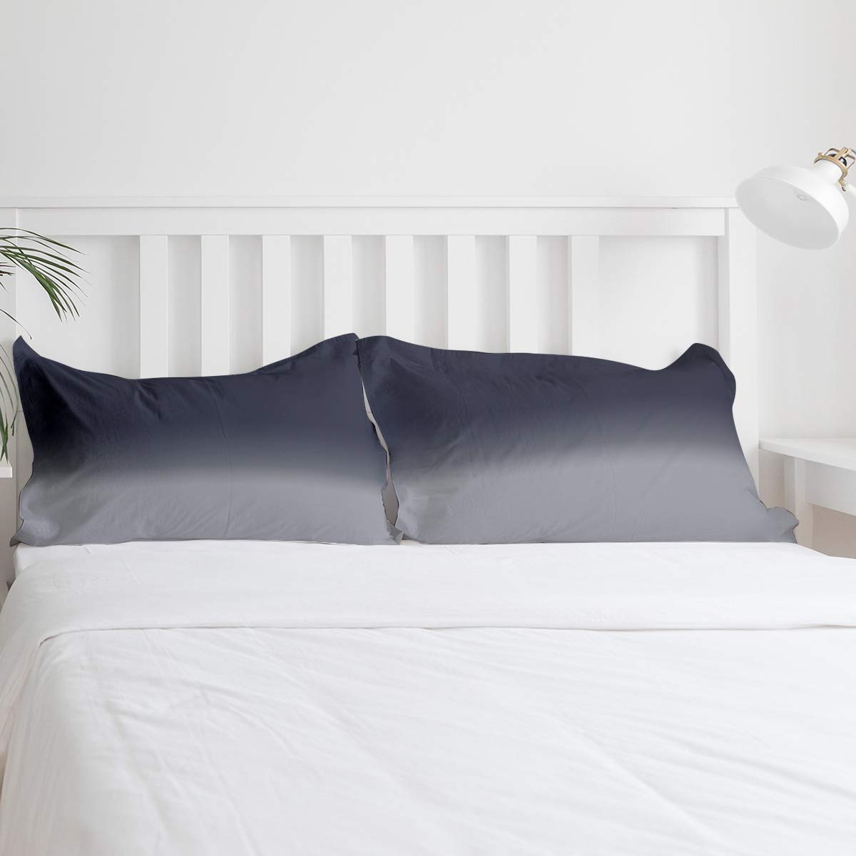 Ombre Grey 3-Piece Full Size Duvet Cover Set with 2 Pillow Shams - Lightweight Soft Comforter Cover for Bedroom Decor | Perfect for Guest Rooms, Master Bedrooms & Cozy Home Styling