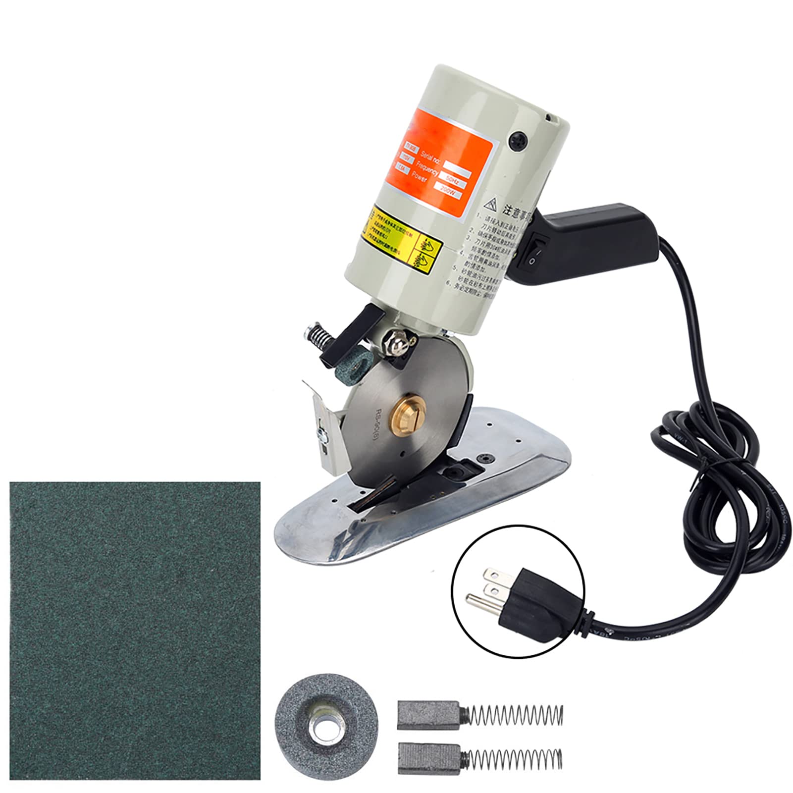 Electric Fabric Cutter - 90mm Alloy Steel Blade with Automatic Sharpening | Professional Cloth Cutting Machine & Scissors Tool [US Plug] | Perfect for Quilting, Sewing & DIY Craft Projects