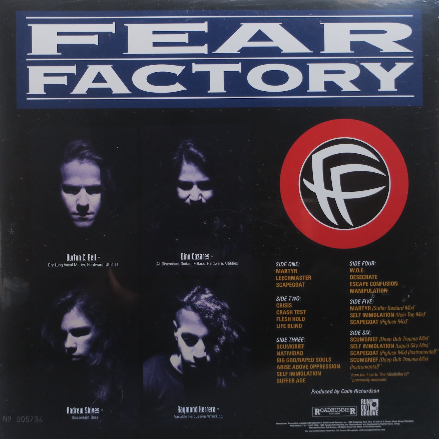 FEAR FACTORY 'Soul Of A New Machine' 30th Anniversary Limited Edition Vinyl 3LP Set with Poster & Collectible Patch - Perfect for Music Collectors & Heavy Metal Fans