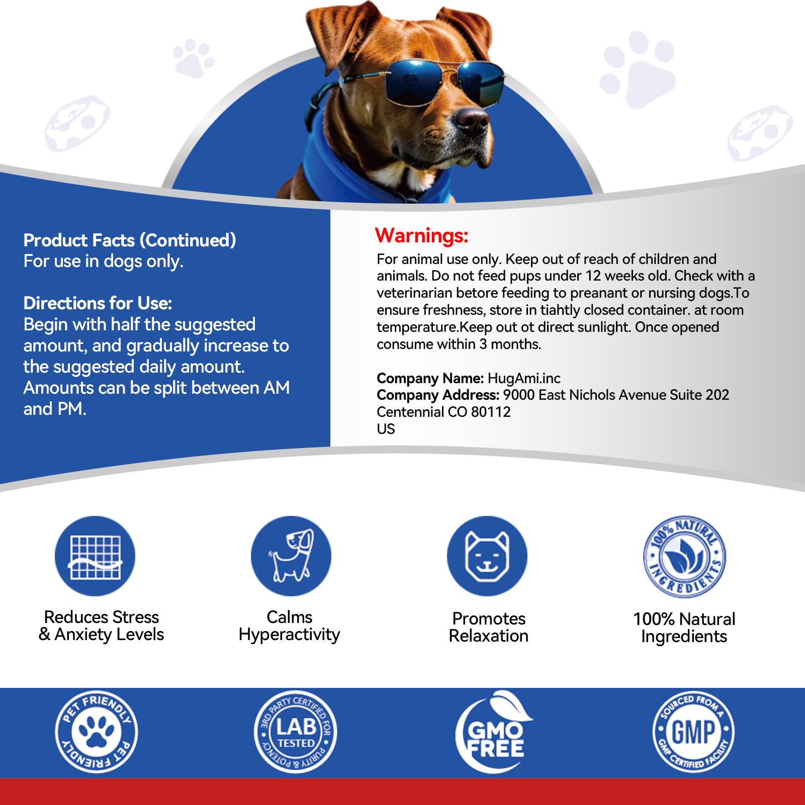 Natural Calming Chews for Dogs - Anxiety Relief Treats with Chicken Flavor (120 Count) - Perfect for Thunderstorms, Travel & Separation Anxiety