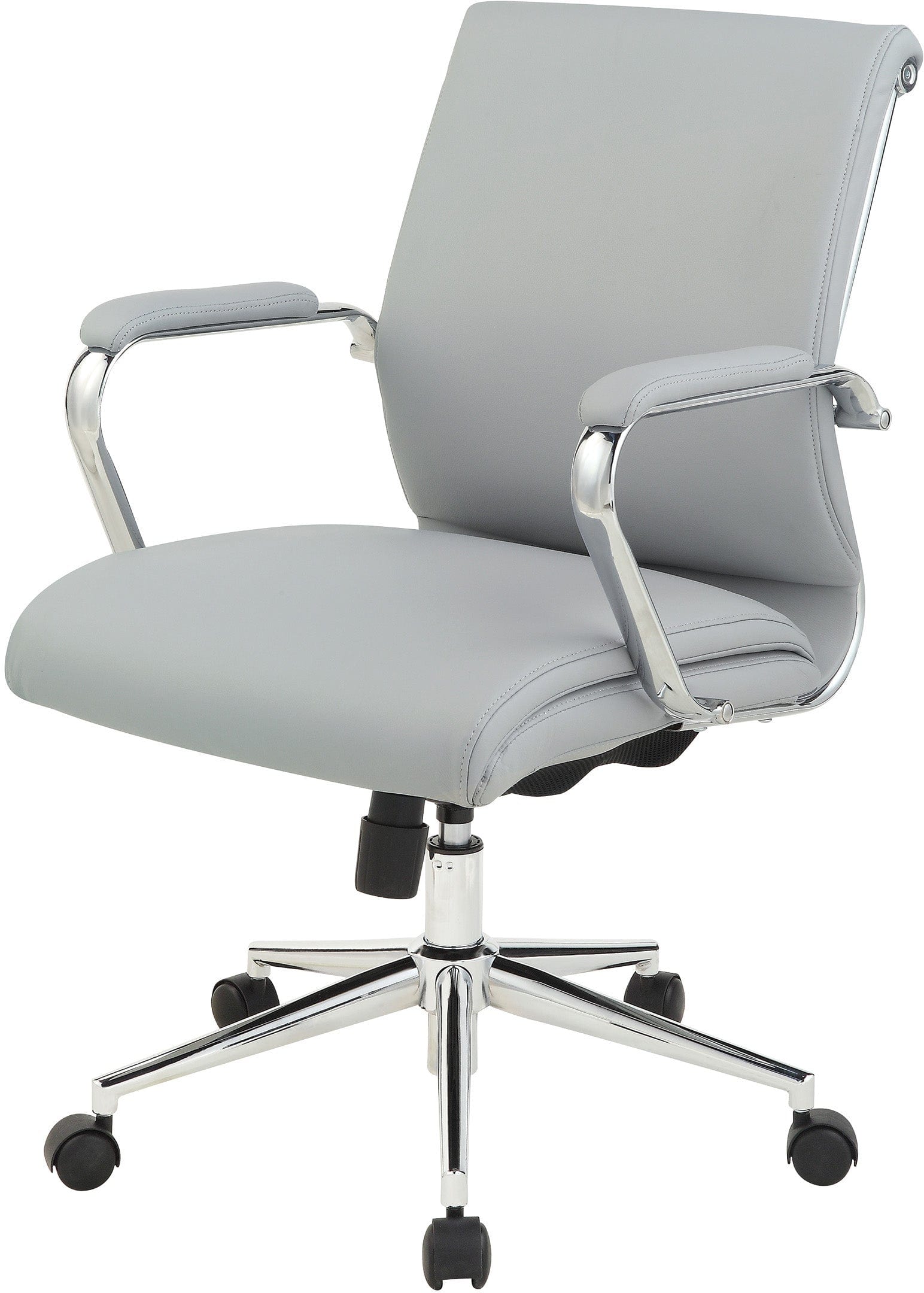 Office Star Mid Back Antimicrobial Vinyl Chair [920351C] - Ergonomic Office Chair for Home & Business Use, Comfortable Desk Chair for Long Hours of Work