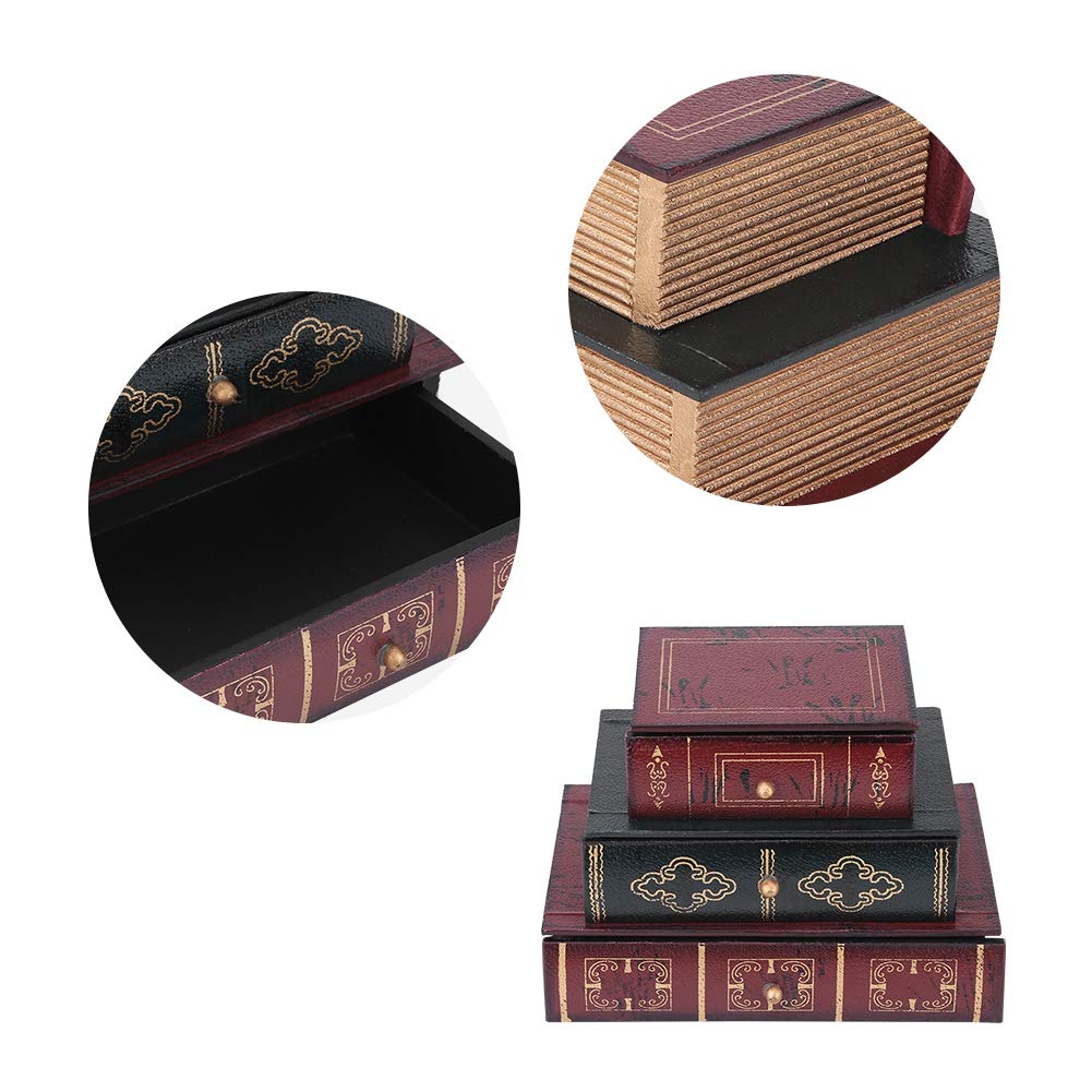 YUYTE Book-Shaped Jewelry Storage Box - Fashionable Jewelry Organizer with Drawers & Trays for Necklaces, Rings, Earrings - Perfect for Bedroom, Vanity & Travel Accessory Organization