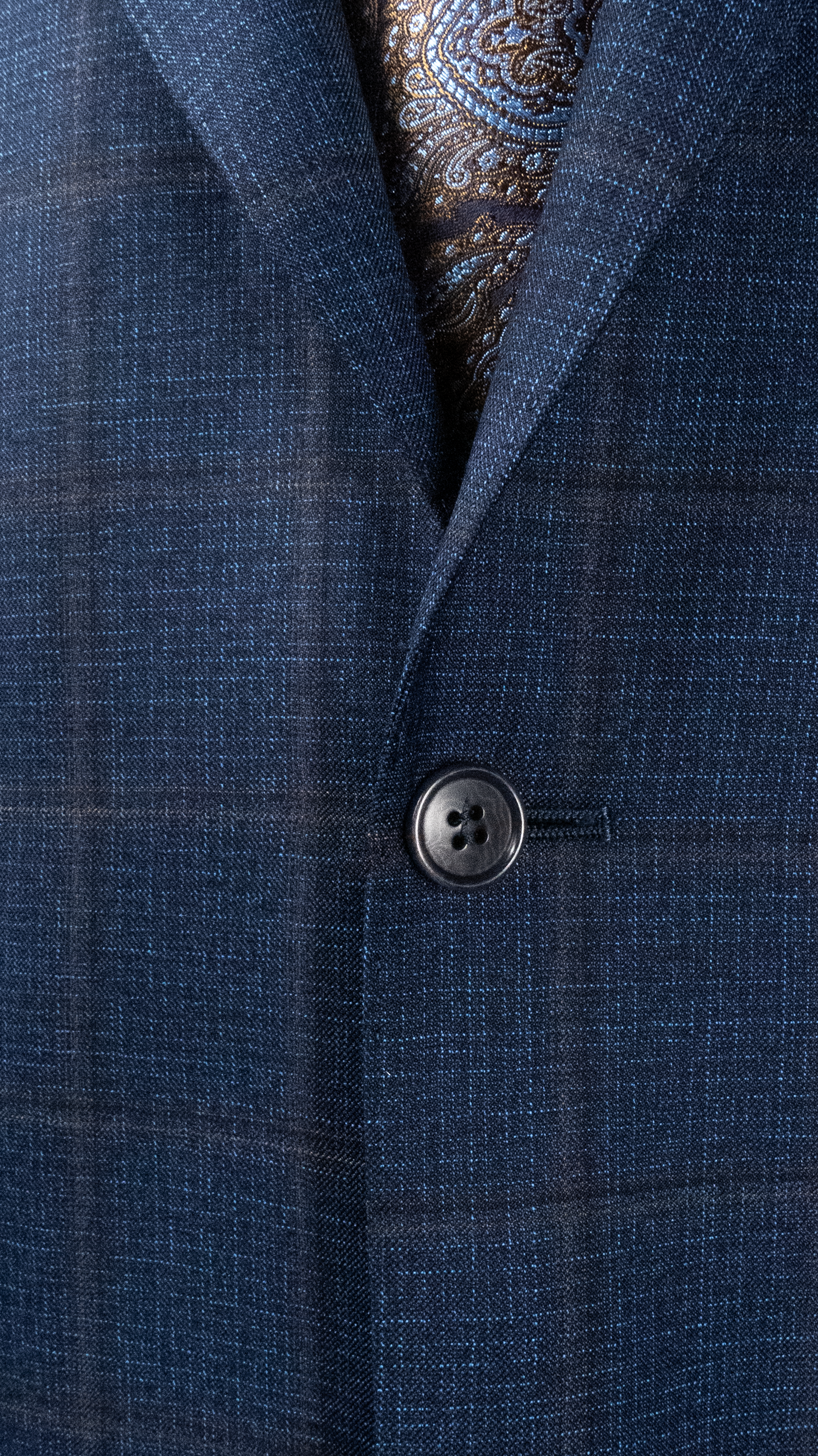 CANALI Navy & Brown Windowpane Sport Coat for Men - Elegant Business Blazer for Office, Weddings & Formal Events
