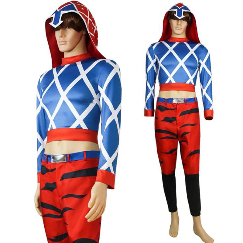 Guido Mista Anime Cosplay Costume - JoJo's Bizarre Adventure Uniform for Halloween Party & Comic Con (Size L) | Perfect for Cosplay Events, Halloween Costumes, and Anime Conventions