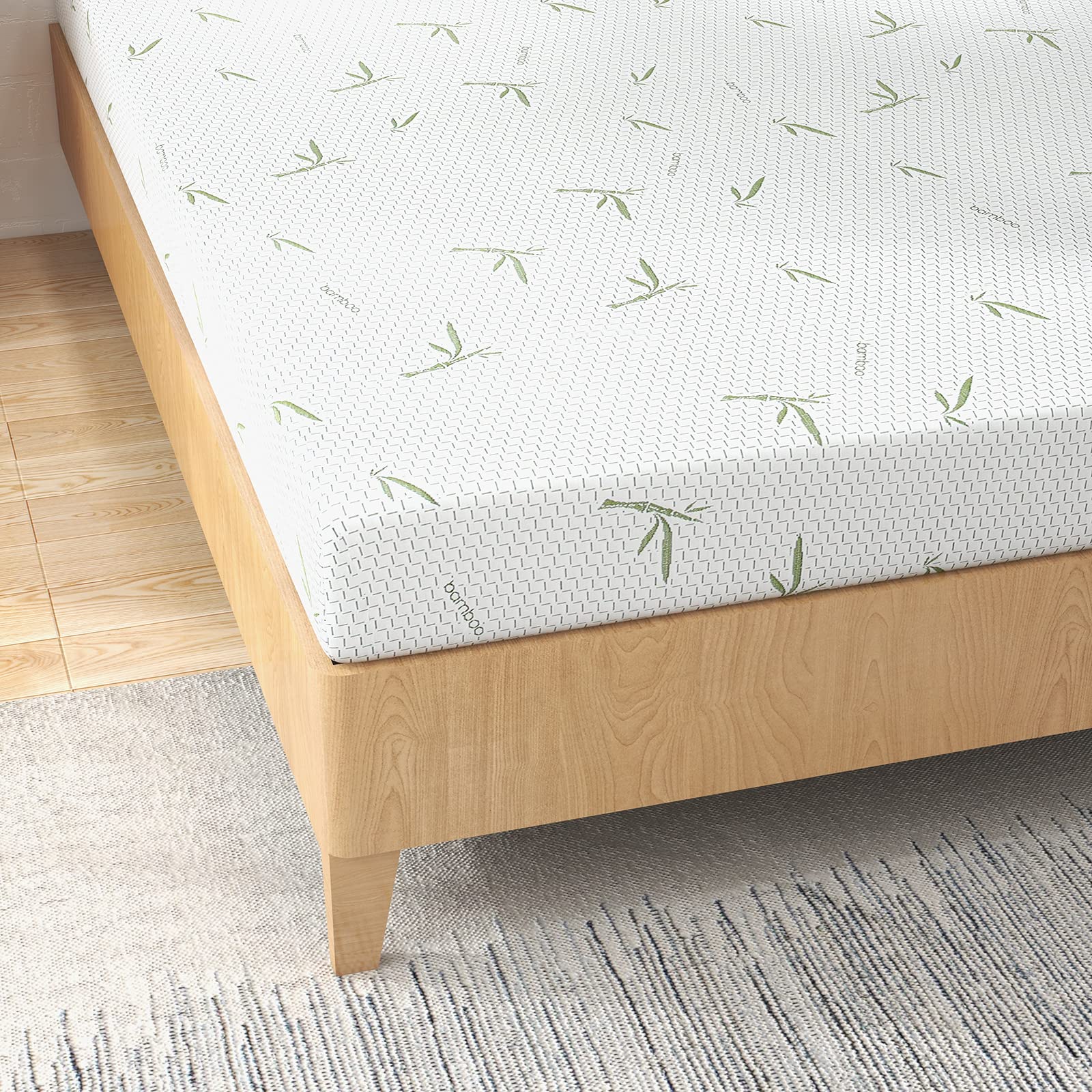 Queen Size Cooling Gel Memory Foam Mattress in a Box - 6 Inch Medium Firm Mattress with Breathable Bamboo Cover | Made in USA | Perfect for Hot Sleepers & Pressure Relief