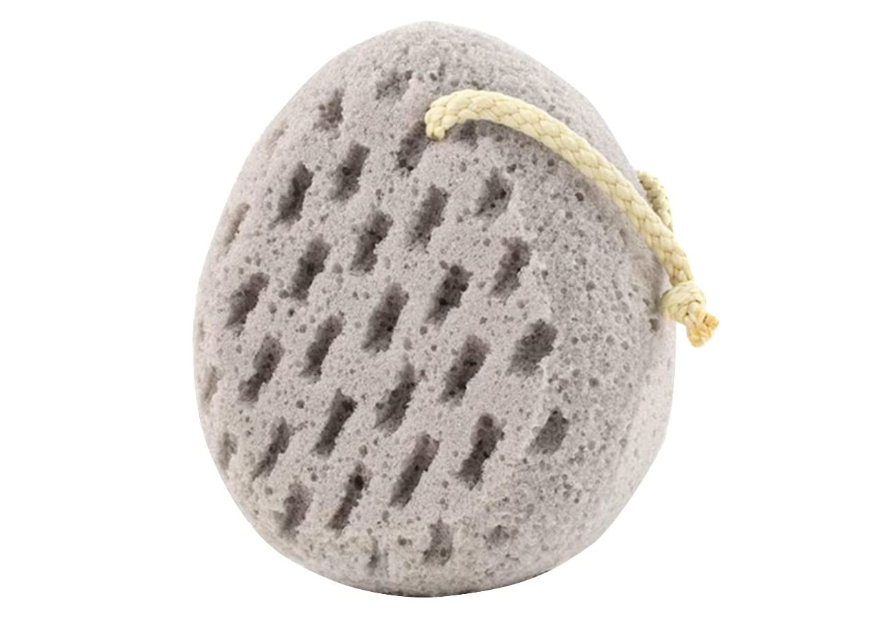 SOFTSWISS Large Bath Sponge for Women & Men - Exfoliating Loofah Body Scrubber, Shower Pouf for Smooth Skin - Pack of 1 (Grey) - Perfect for Daily Shower, Spa & Skin Care Routine