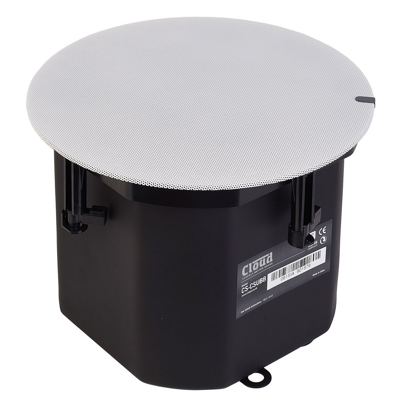 Cloud Electronics CS-CSUB8W 8-Inch In-Ceiling Subwoofer - White | High-Quality Home Theater Audio for Immersive Sound Experience