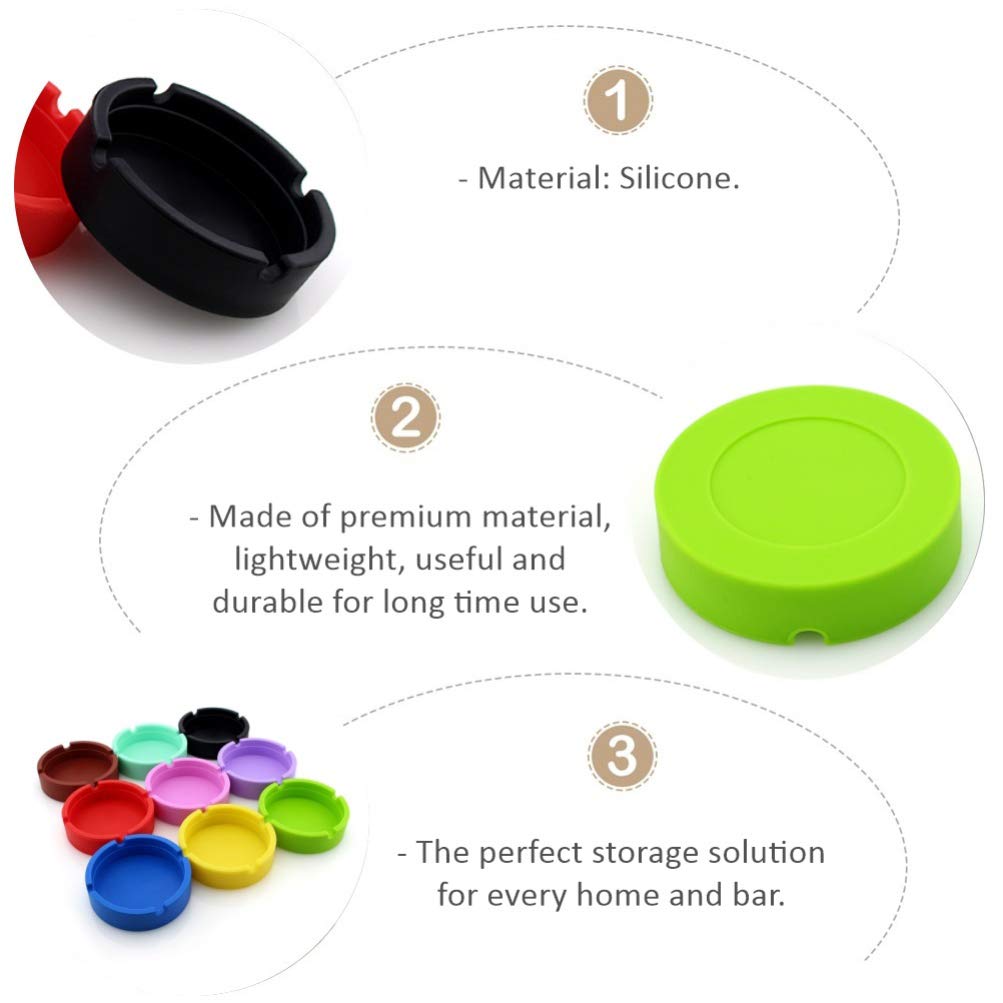 **Hemoton 5-Pack Silicone Wine Bottle Coasters - Anti-Slip Rubber Sleeves for Glass Water & Wine Bottles (Random Colors) - Perfect for Home, Bar, Party & Outdoor Use**