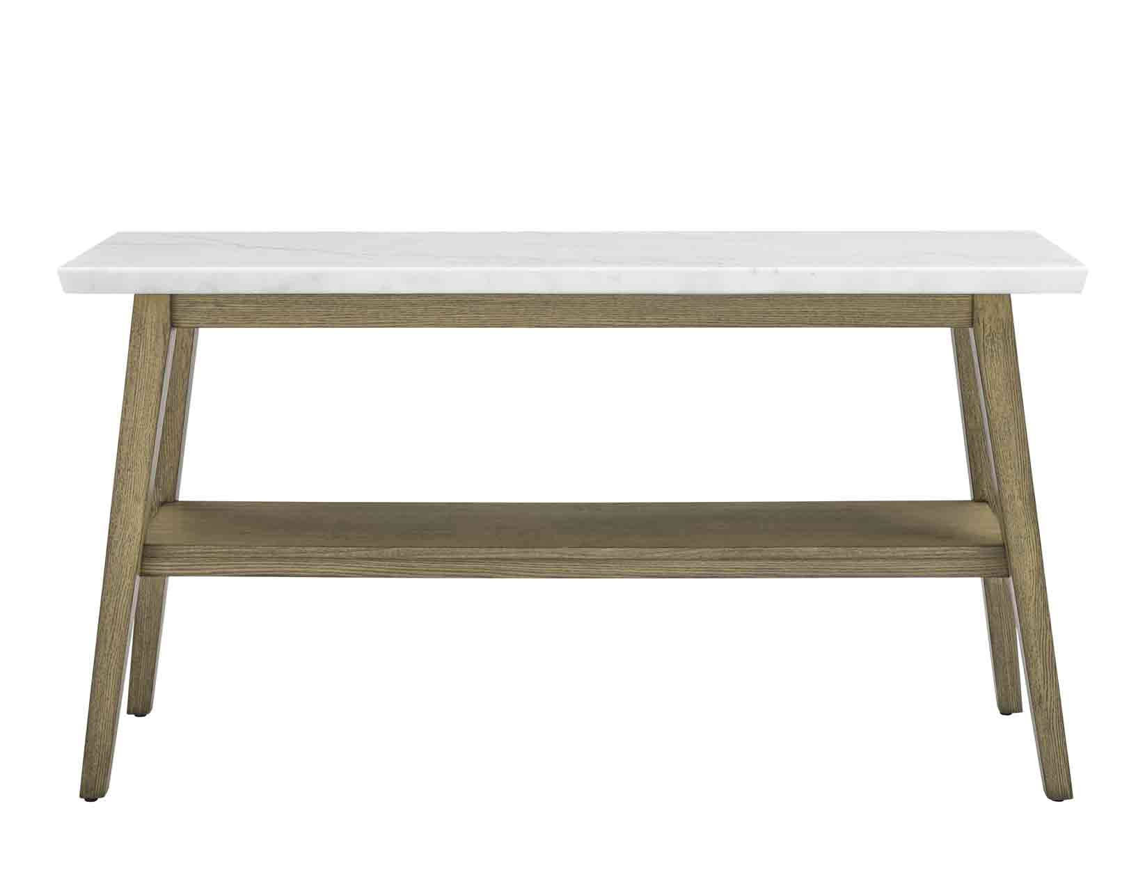 Elegant Vienna White Marble Sofa Table - Modern Console Table for Living Room, Entryway & Hallway Decor - Durable Marble Top with Sturdy Metal Frame - Perfect for Home, Office & Luxury Interior Design