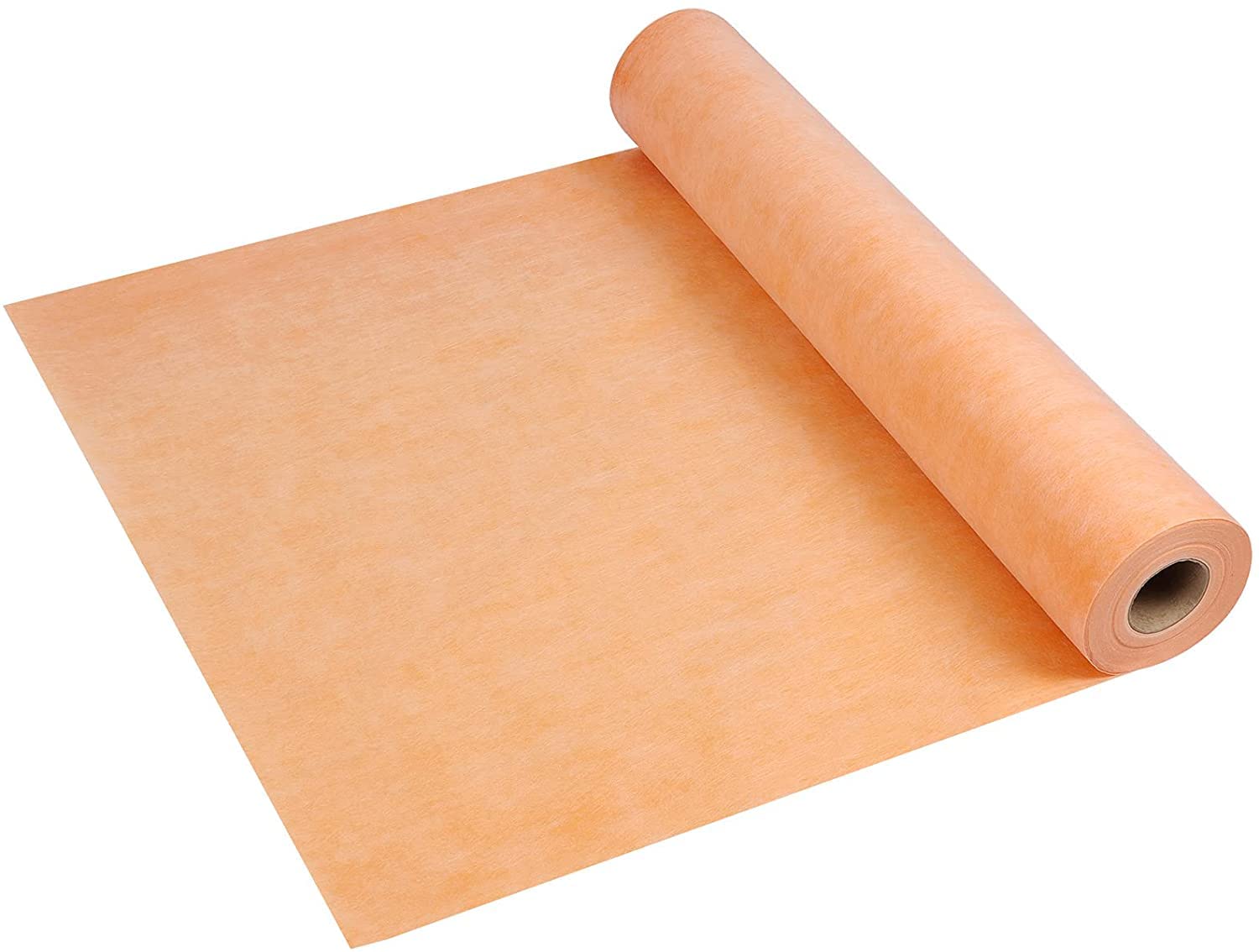 430 Sq Ft Waterproof Membrane - 20 mil Thick PE Fabric Underlayment (3.3' x 131') for Tile, Shower Walls & Bathroom Floors | Sauna, Roof & Large Area Waterproofing | Orange Shower Pan Liner - Perfect for Bathroom Remodeling, Wet Room Installation & Commercial Waterproofing Projects
