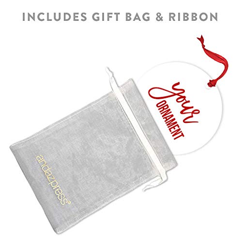 Funny Jewish Family Hanukkah Metal Ornaments - Baby's First Hanukkah Gift Set (1-Pack with Ribbon & Gift Bag) - Perfect for Baby Showers, Bar Mitzvahs & Jewish Holiday Decorations - Great for Christmas Tree, Home Decor & Holiday Gifting