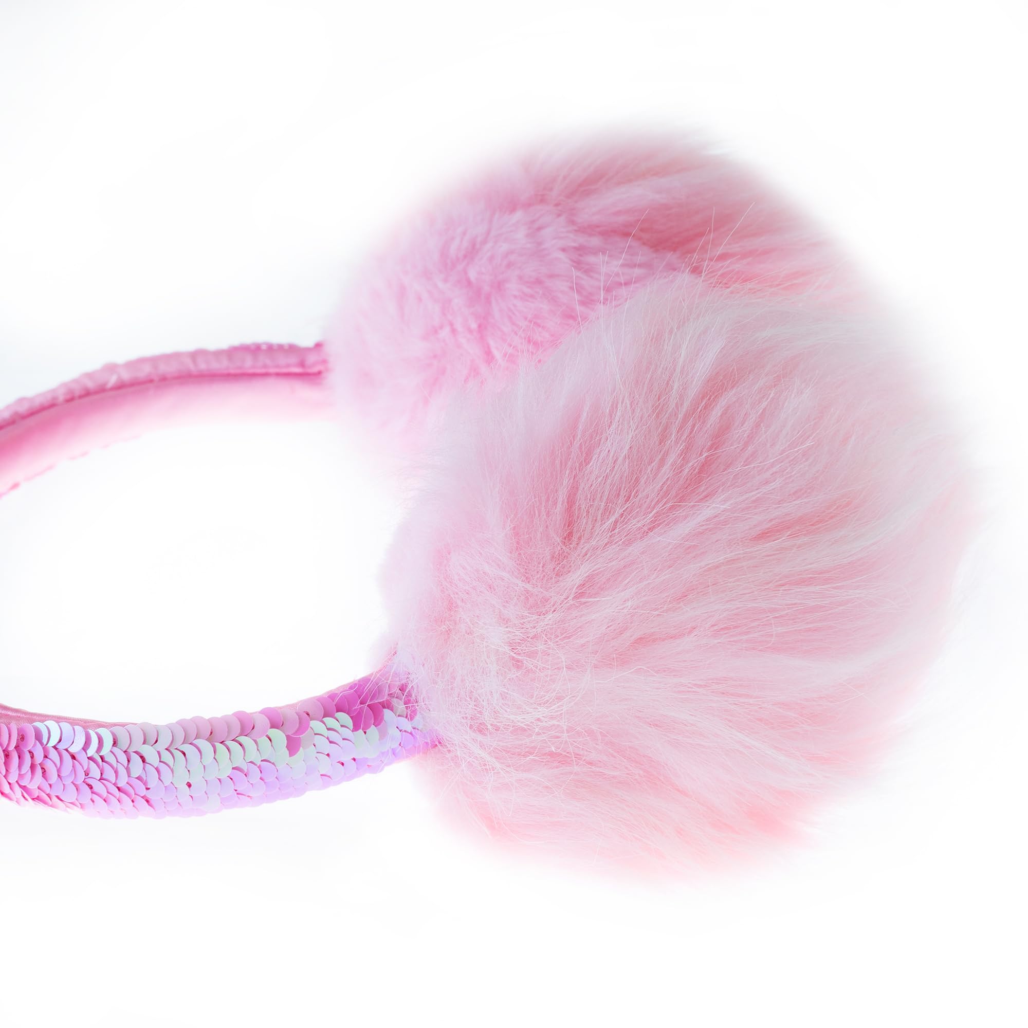 Sparkly Sequin Girls Ear Muffs - Plush Winter Warm Ear Covers with Flip Design for Kids | Cozy Accessory for Cold Weather, School, Outdoor Play & Winter Fashion