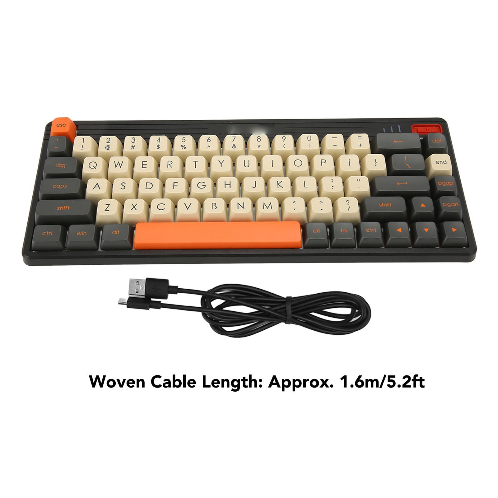 Plyisty Hot Swappable Mechanical Keyboard - RGB Backlit, USB Wired & 2.4G/5.0 Wireless, Compatible with Windows & Mac - Perfect for Gaming, Office Work & Typing