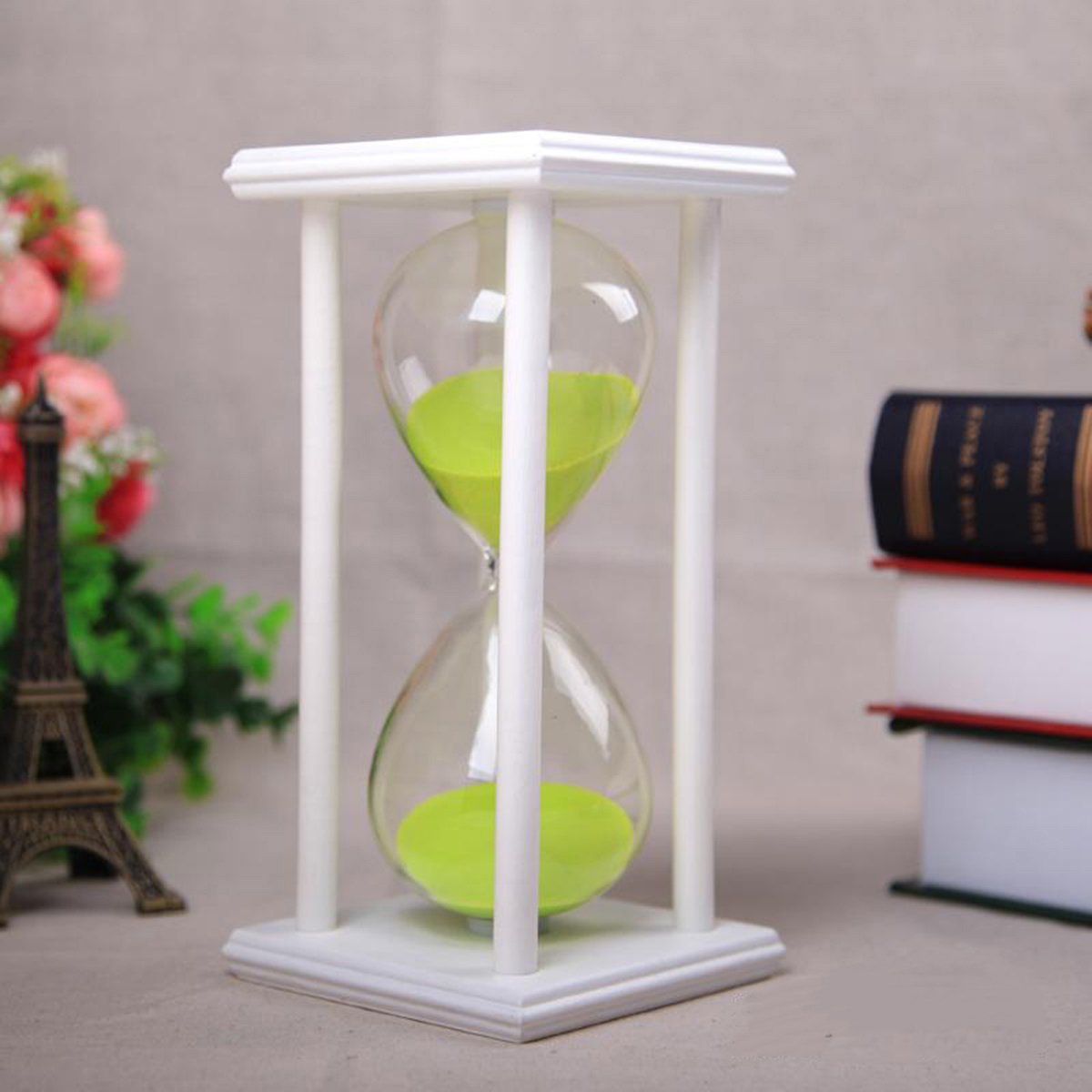 Teacher Created Resources 45 Minute Wooden Sand Timer - Classroom Hourglass with White Sand for Students | Perfect for Time Management, Tests, Games & Focus Activities