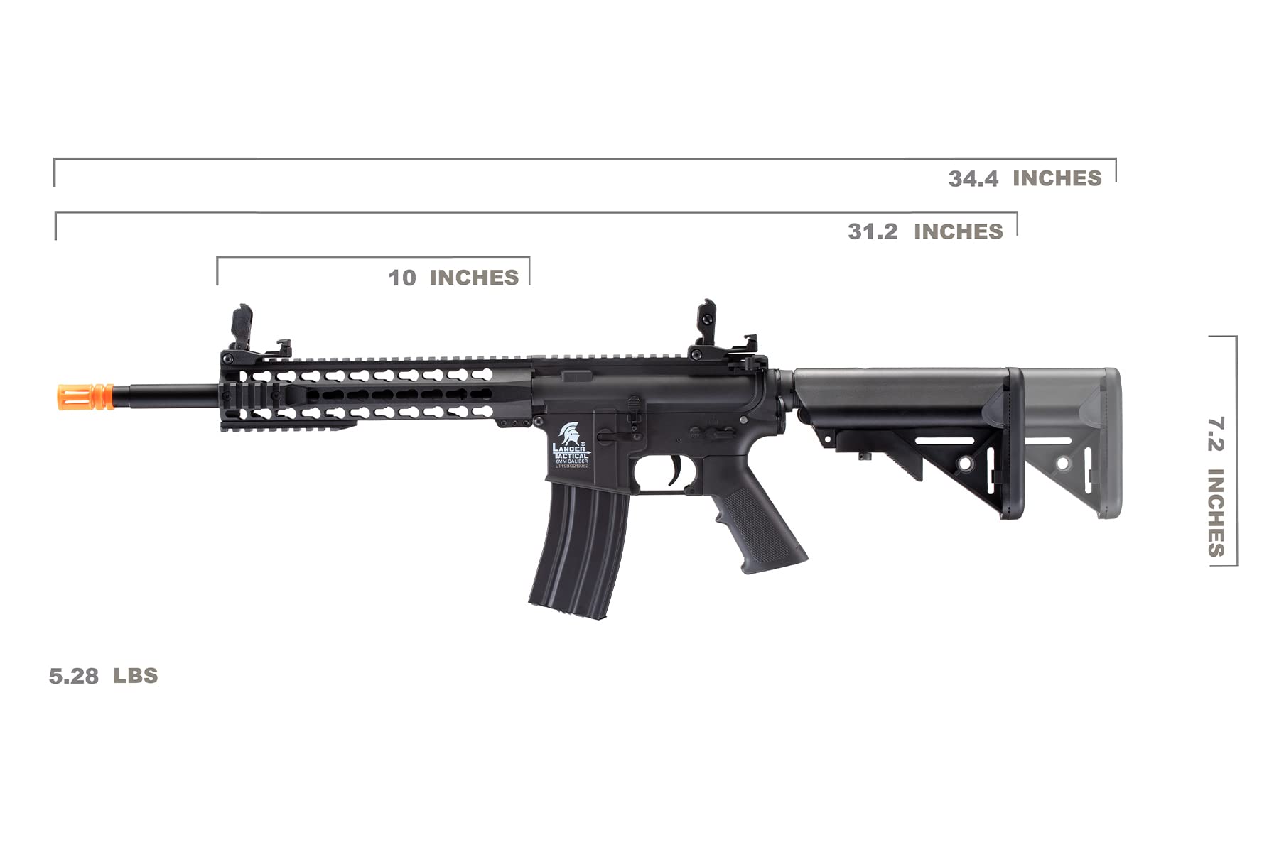 Lancer Tactical Gen 2 LT-19 M4 Carbine Airsoft Rifle - 10