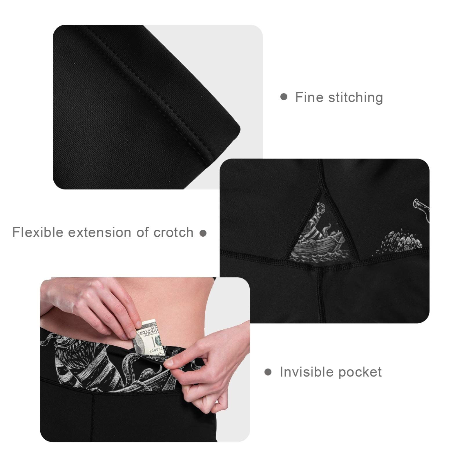Skeleton Sailor Yoga Pants - High Waist Tummy Control Leggings for Workout & Running