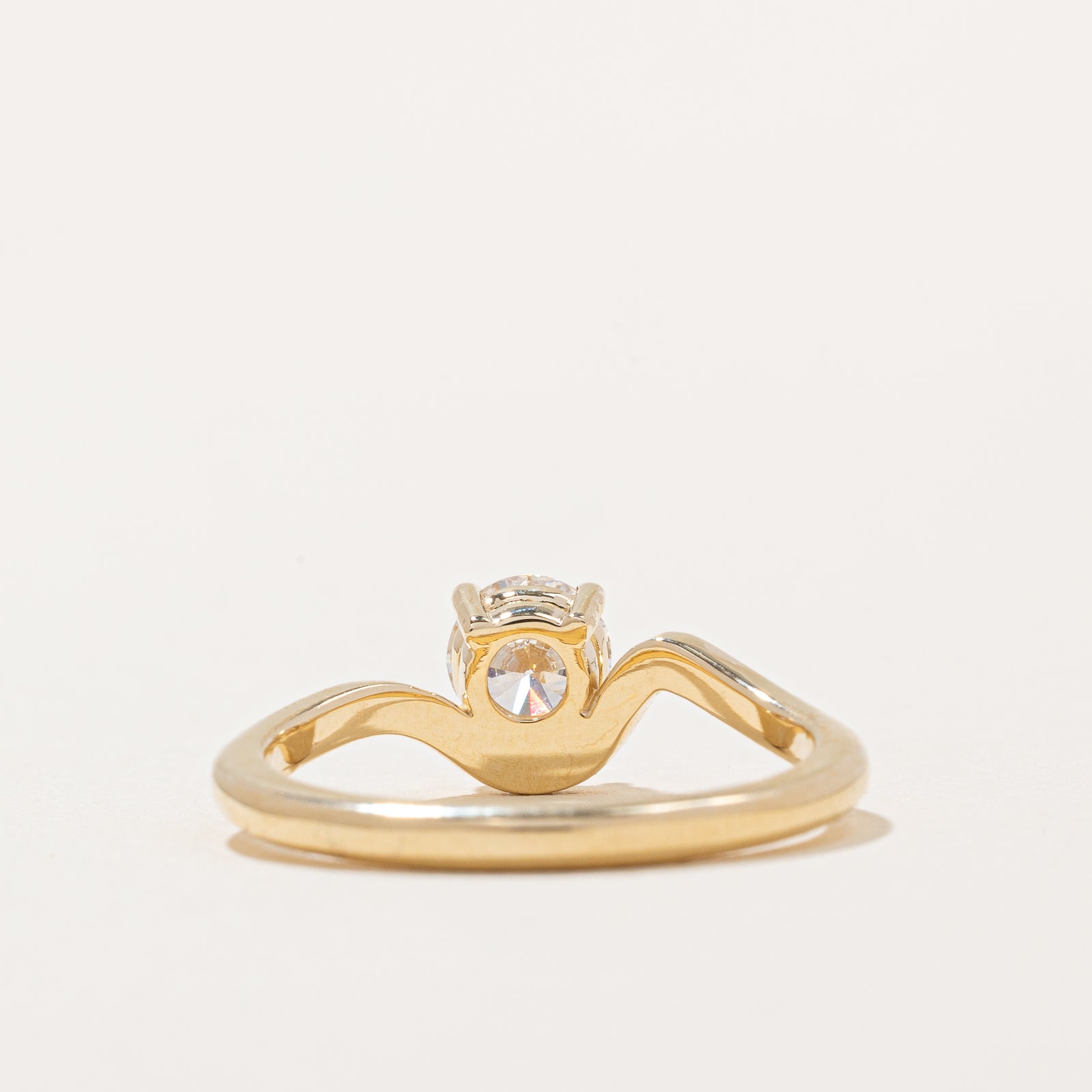 GIA Certified 0.54ct Freeform Diamond Engagement Ring - Size 6.75 | Unique Handcrafted Wedding Band for Her | Perfect for Proposals, Anniversaries & Special Occasions